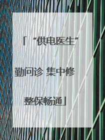 “供电医生”勤问诊 集中修整保畅通