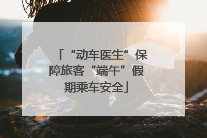 “动车医生”保障旅客“端午”假期乘车安全
