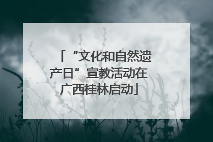 “文化和自然遗产日”宣教活动在广西桂林启动