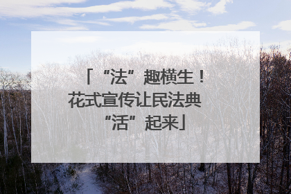 “法”趣横生！花式宣传让民法典“活”起来