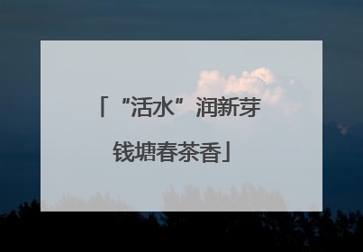 “活水”润新芽 钱塘春茶香