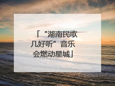 “湖南民歌几好听”音乐会燃动星城