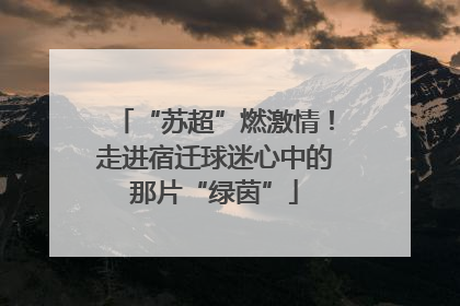 “苏超”燃激情！走进宿迁球迷心中的那片“绿茵”