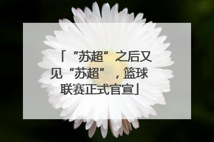 “苏超”之后又见“苏超”，篮球联赛正式官宣