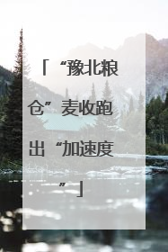 “豫北粮仓”麦收跑出“加速度”