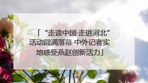 “走读中国·走进河北”活动圆满落幕 中外记者实地感受燕赵创新活力