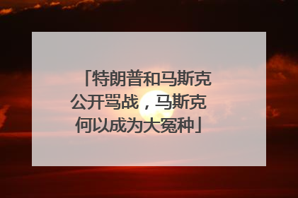 特朗普和马斯克公开骂战，马斯克何以成为大冤种