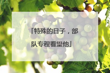 特殊的日子，部队专程看望他