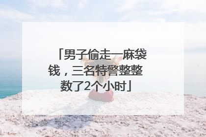 男子偷走一麻袋钱，三名特警整整数了2个小时