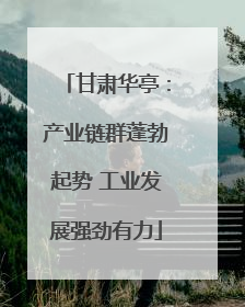 甘肃华亭：产业链群蓬勃起势 工业发展强劲有力