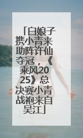 白娘子携小青来助阵许仙夺冠，《乘风2025》总决赛小青战袍来自吴江