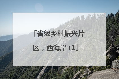 省级乡村振兴片区，西海岸+1
