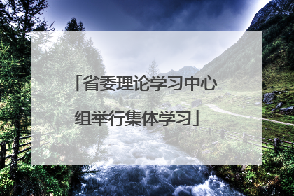 省委理论学习中心组举行集体学习