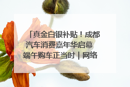 真金白银补贴！成都汽车消费嘉年华启幕 端午购车正当时｜网络中国节·端午