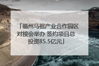 福州马祖产业合作园区对接会举办 签约项目总投资85.5亿元