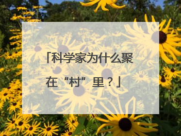科学家为什么聚在“村”里？