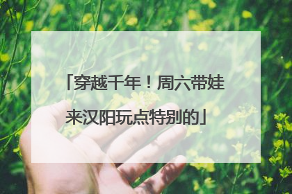 穿越千年！周六带娃来汉阳玩点特别的