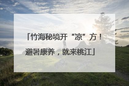 竹海秘境开“凉”方！避暑康养，就来桃江