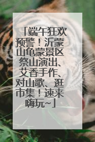 端午狂欢预警！沂蒙山龟蒙景区祭山演出、艾香手作、对山歌、逛市集！速来嗨玩~
