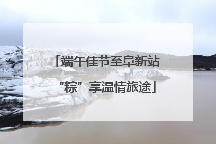 端午佳节至阜新站“粽”享温情旅途