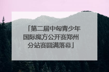 第二届中匈青少年国际魔方公开赛郑州分站赛圆满落幕