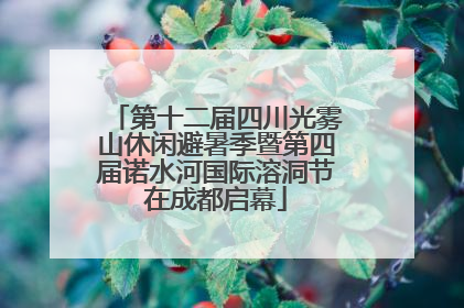 第十二届四川光雾山休闲避暑季暨第四届诺水河国际溶洞节在成都启幕
