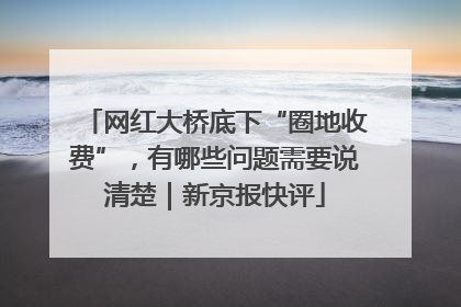 网红大桥底下“圈地收费”，有哪些问题需要说清楚｜新京报快评