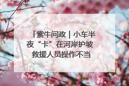 紫牛问政｜小车半夜“卡”在河岸护坡 救援人员操作不当致小车翻下河，然后直接走人了
