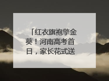 红衣旗袍擎金葵！河南高考首日，家长花式送考藏满爱与盼