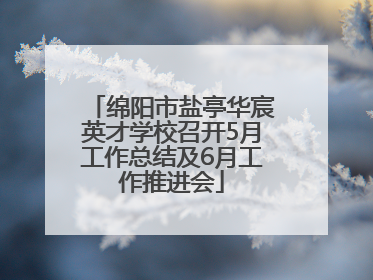 绵阳市盐亭华宸英才学校召开5月工作总结及6月工作推进会
