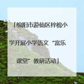 绵阳市游仙区梓棉小学开展小学语文“富乐课堂”教研活动