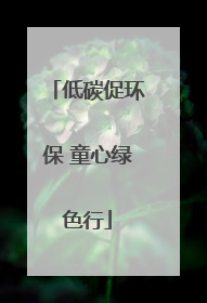 低碳促环保 童心绿色行