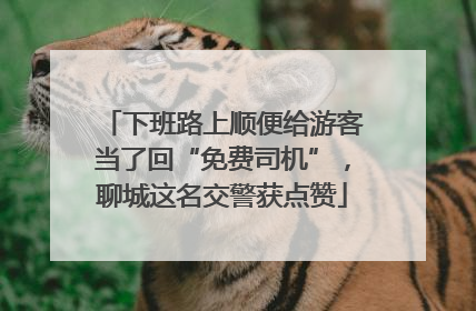 下班路上顺便给游客当了回“免费司机”，聊城这名交警获点赞