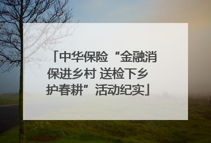 中华保险“金融消保进乡村 送检下乡护春耕”活动纪实
