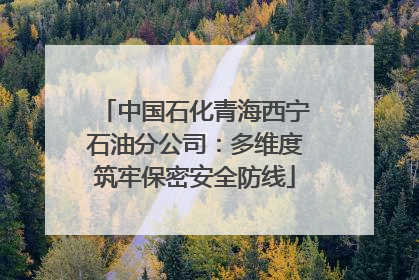 中国石化青海西宁石油分公司：多维度筑牢保密安全防线