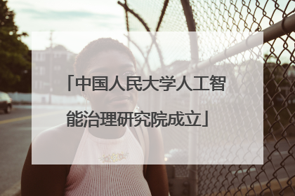 中国人民大学人工智能治理研究院成立