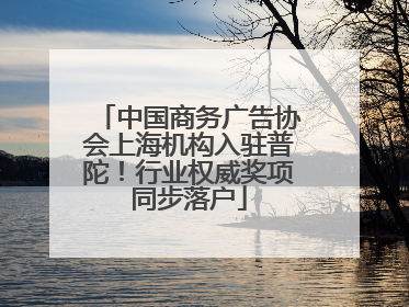 中国商务广告协会上海机构入驻普陀！行业权威奖项同步落户