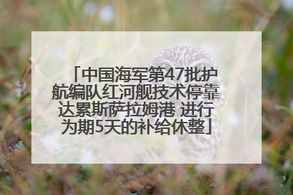 中国海军第47批护航编队红河舰技术停靠达累斯萨拉姆港 进行为期5天的补给休整