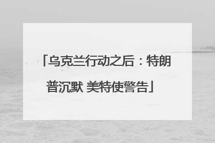 乌克兰行动之后：特朗普沉默 美特使警告