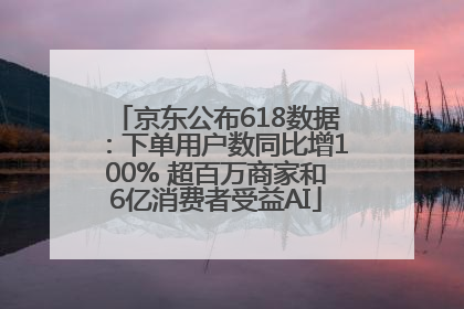 京东公布618数据：下单用户数同比增100% 超百万商家和6亿消费者受益AI