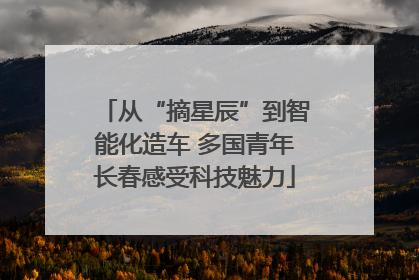从“摘星辰”到智能化造车 多国青年长春感受科技魅力