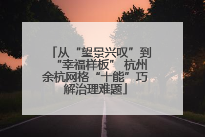 从“望景兴叹”到“幸福样板” 杭州余杭网格“十能”巧解治理难题