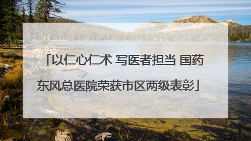 以仁心仁术 写医者担当 国药东风总医院荣获市区两级表彰