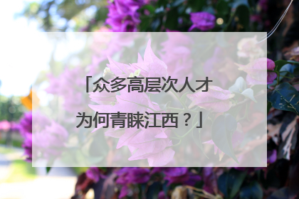 众多高层次人才为何青睐江西？