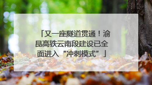 又一座隧道贯通！渝昆高铁云南段建设已全面进入“冲刺模式”