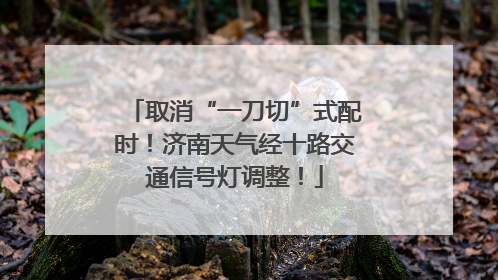 取消“一刀切”式配时！济南天气经十路交通信号灯调整！