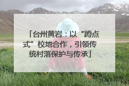 台州黄岩：以“蹲点式”校地合作，引领传统村落保护与传承