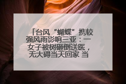 台风“蝴蝶”携较强风雨影响三亚：一女子被树砸倒送医，无大碍当天回家 当地已紧急清障
