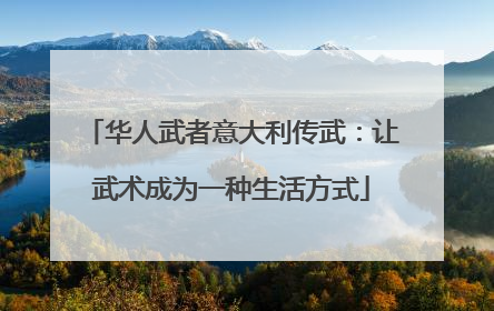 华人武者意大利传武：让武术成为一种生活方式