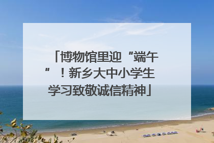 博物馆里迎“端午”！新乡大中小学生学习致敬诚信精神